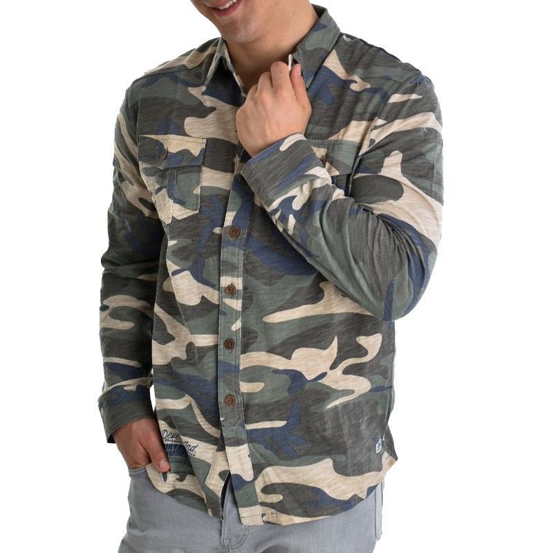 Ανδρικό Πουκάμισο - Devergo Camouflage Shirt - 1D815014LS3825 - Spot Team