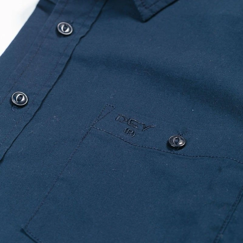 Ανδρικό Πουκάμισο - Devergo Slim Fit Shirt Μπλε Σκούρο - 1D915009LS1301 -  Spot Team