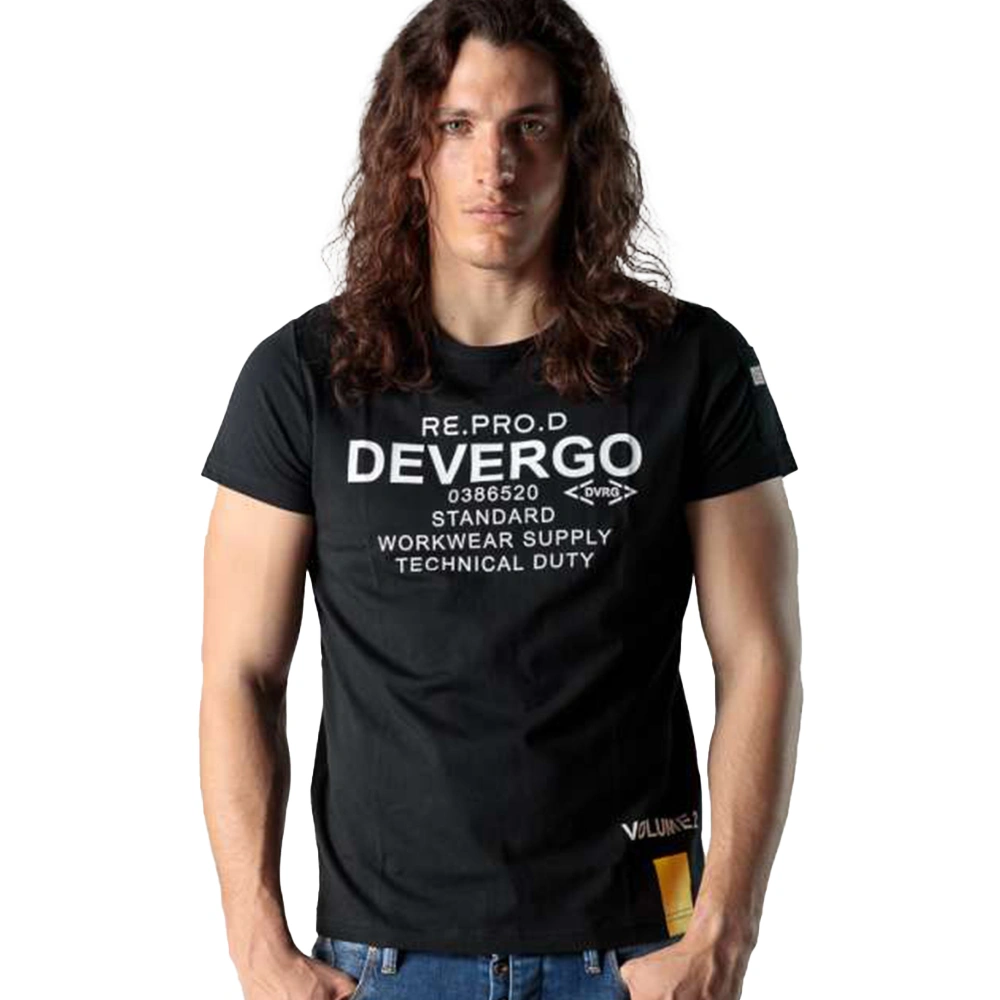 Devergo Men's T-shirt Ανδρικό T-shirt Μαύρο - 1D22SS4021SS0105-16 - Spot  Team
