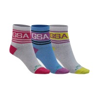 GSA SUPERCOTTON STRIPES KIDS Quarter Socks / 3Pack Παιδικές Κάλτσες - 831901-52