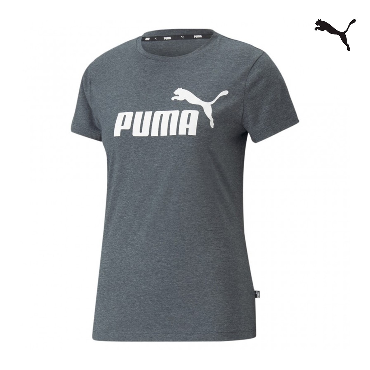 Puma ESS Logo Heather Tee Γυναικείο T-shirt με Στάμπα - 586876-92 - Spot  Team