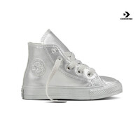 Converse Παιδικά Sneakers High Chuck Taylor High Metallic All Inf για Κορίτσι Γκρι